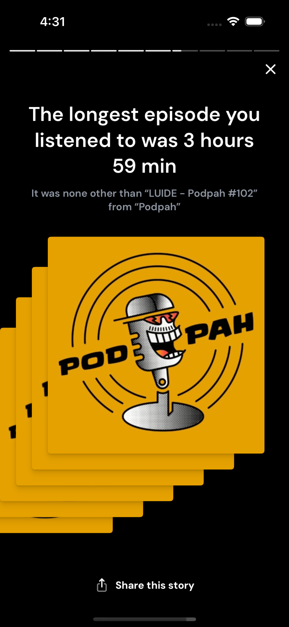 Pocket Casts Playback 2023 check your endofyear stats! Pocket